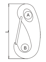 蛋型彈簧鉤標注